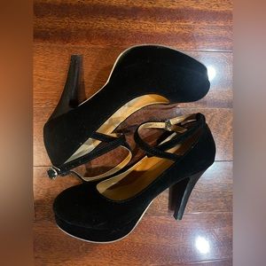 Black Velvet Heels